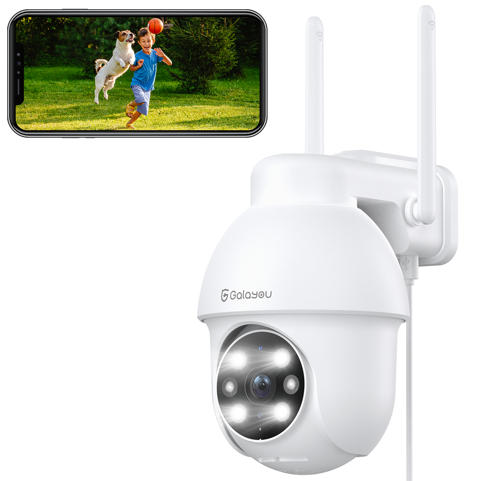 GALAYOU Y4 2K Wireless Outdoor Security Camera